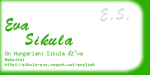 eva sikula business card